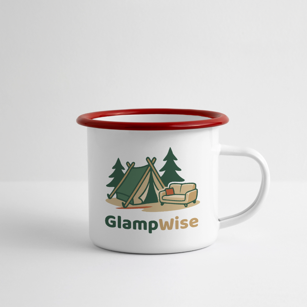 GlampWise mok - white/red