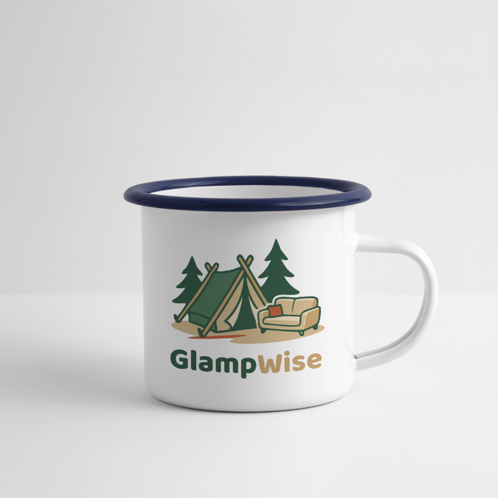 GlampWise mok - white/blue