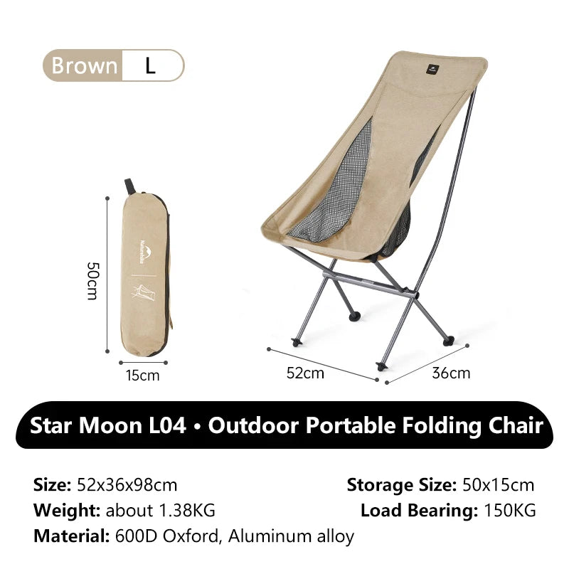 Opvouwbare campingstoel met aluminium frame