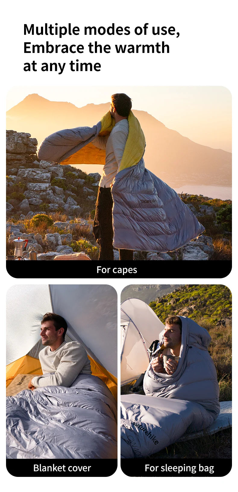Down Sleeping Bag for Cold Nights | 700 g duck down, comfort to -1.7°C
