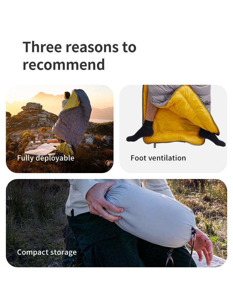 Down Sleeping Bag for Cold Nights | 700 g duck down, comfort to -1.7°C