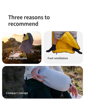 Down Sleeping Bag for Cold Nights | 700 g duck down, comfort to -1.7°C